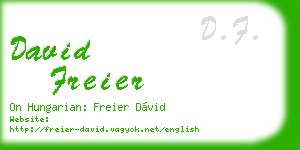 david freier business card